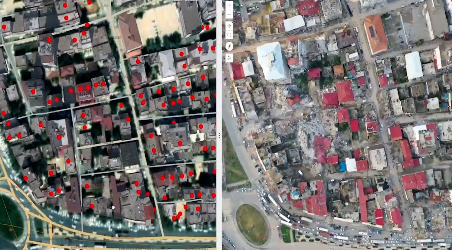 Uydu görüntüleri ve İHA'lar ile hasar tespit çalışması yapıldı