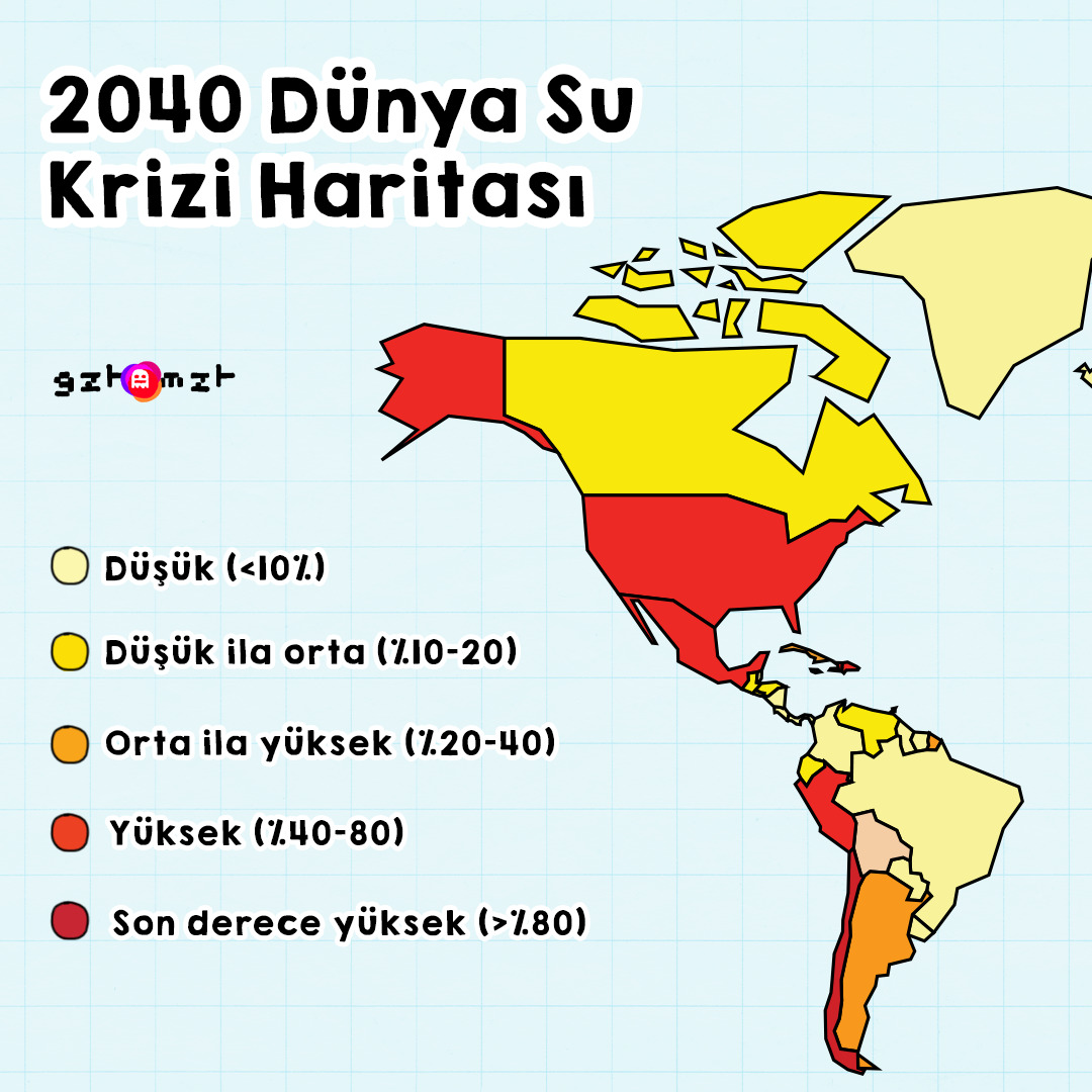 2040 Dünya Su Krizi Haritası