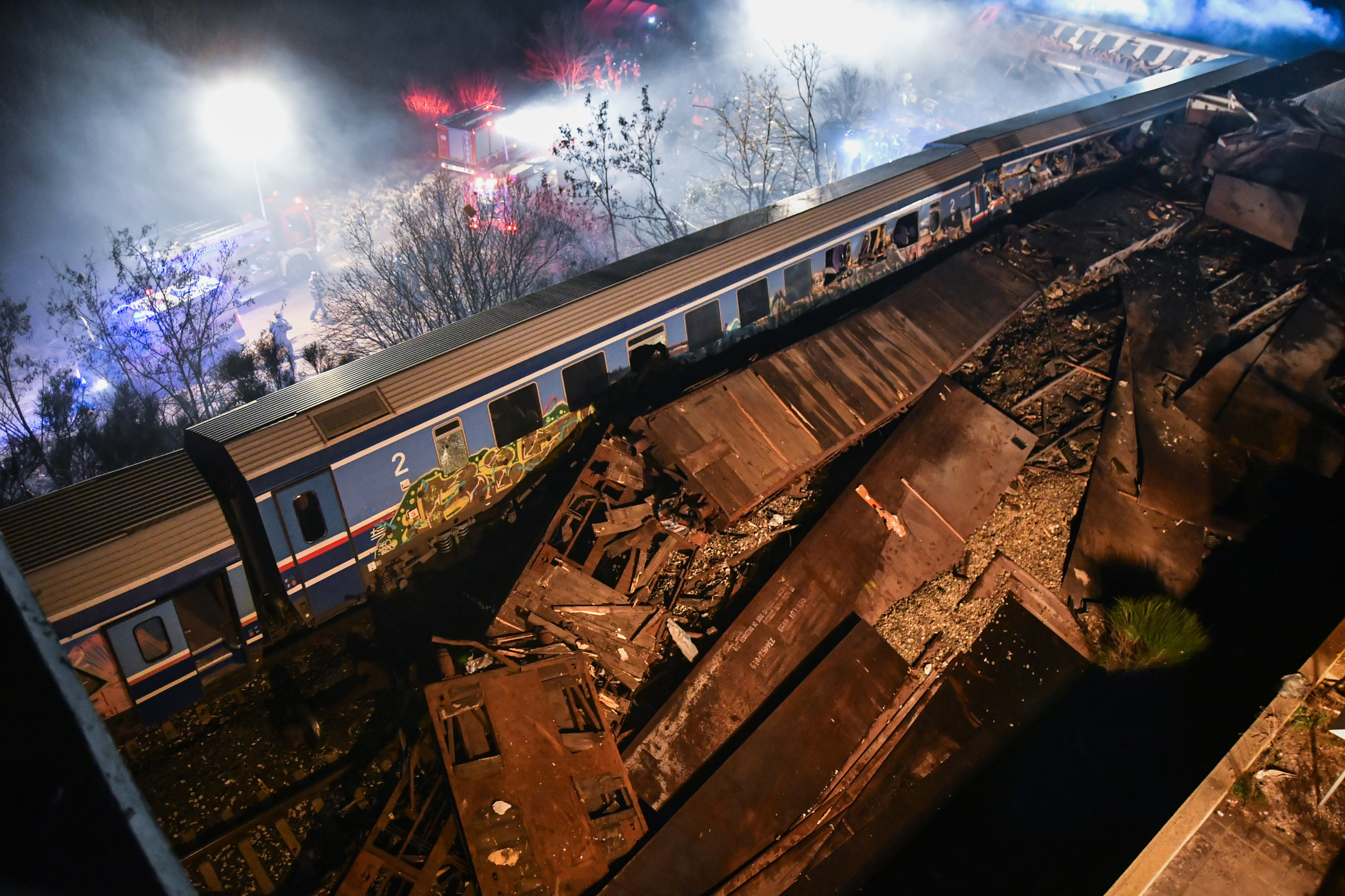 Yunanistan'da tren kazası: 29 can kaybı, 85 yaralı