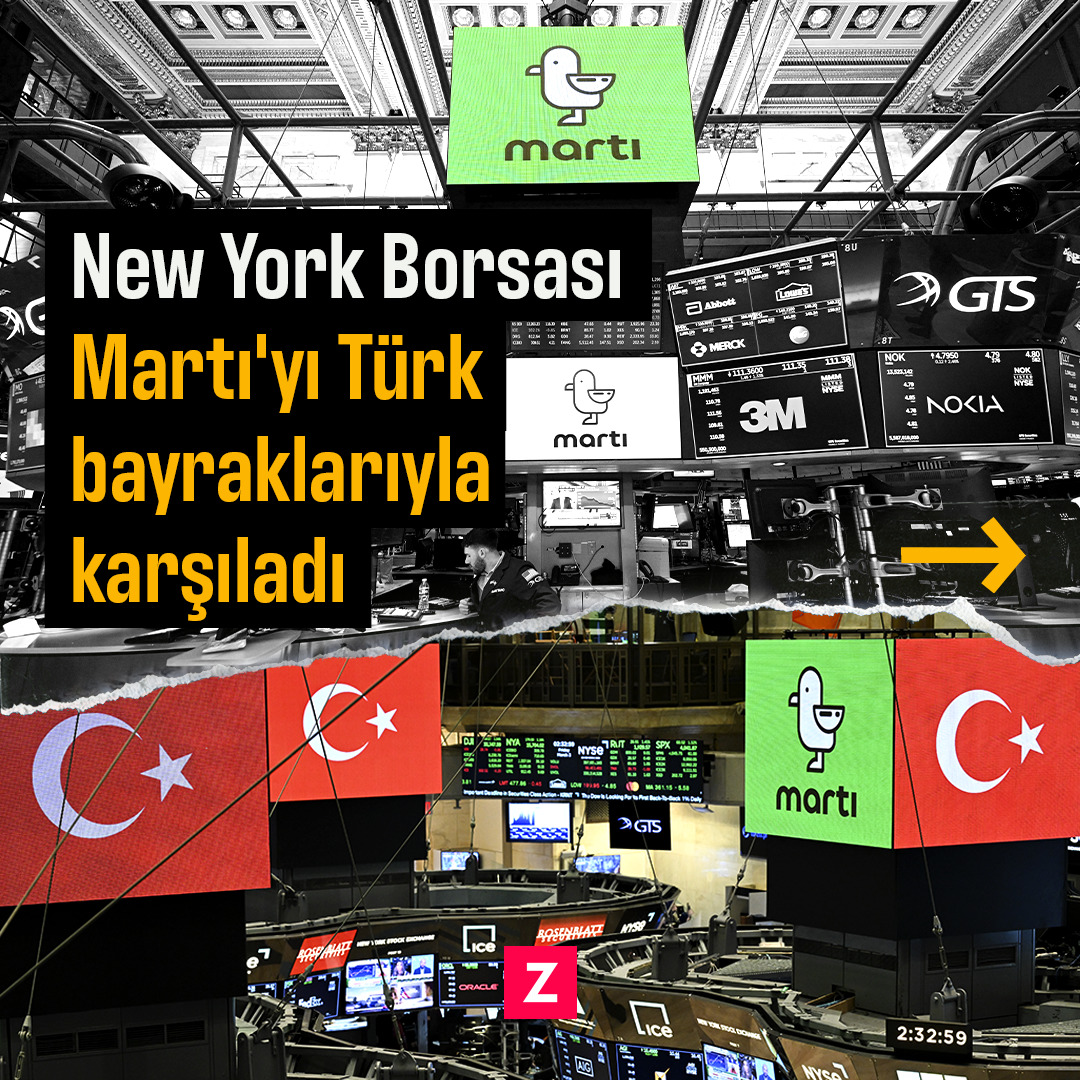 New York Borsası, Martı'yı Türk bayraklarıyla karşıladı