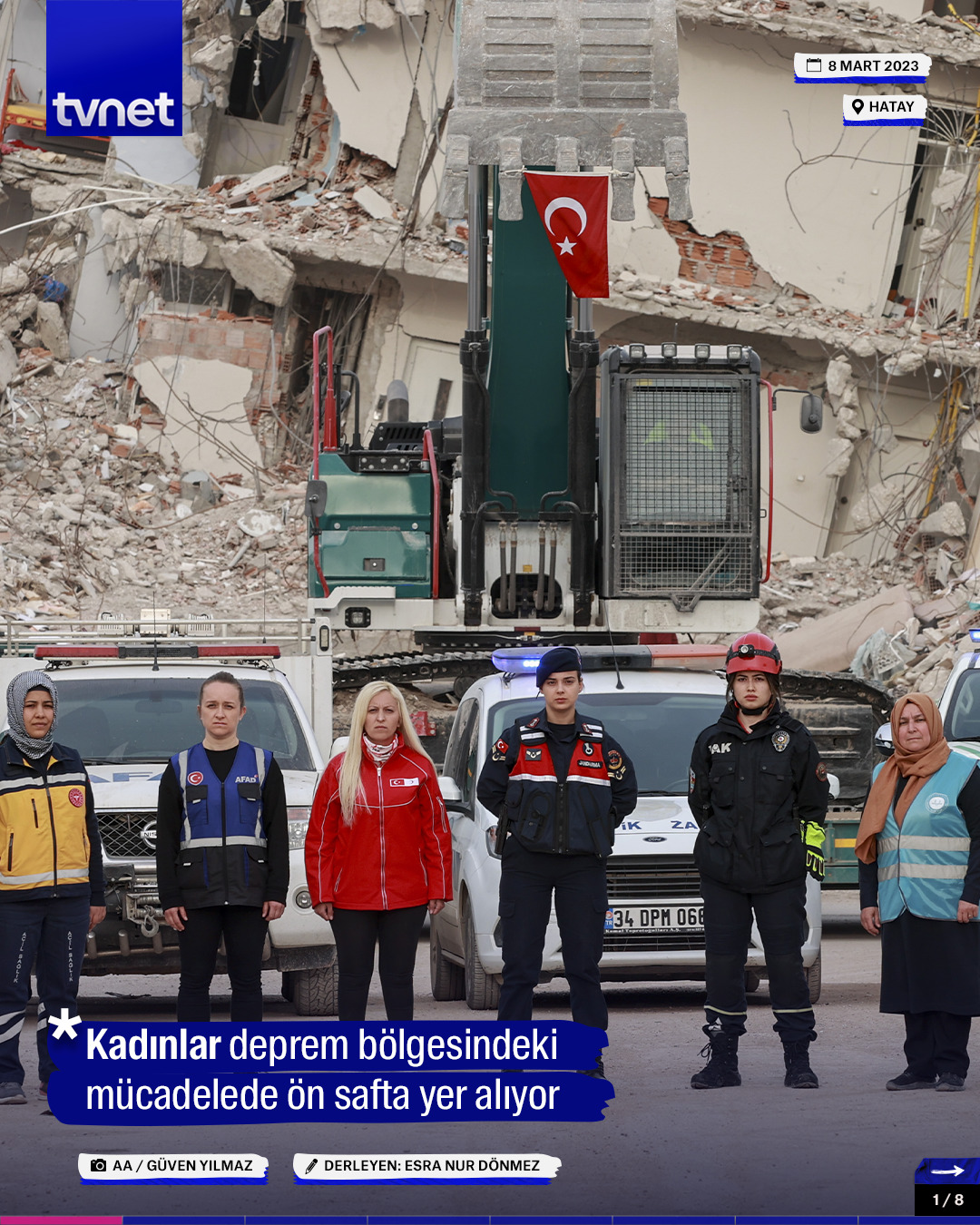 Kadınlar deprem bölgesindeki mücadelede ön safta yer alıyor