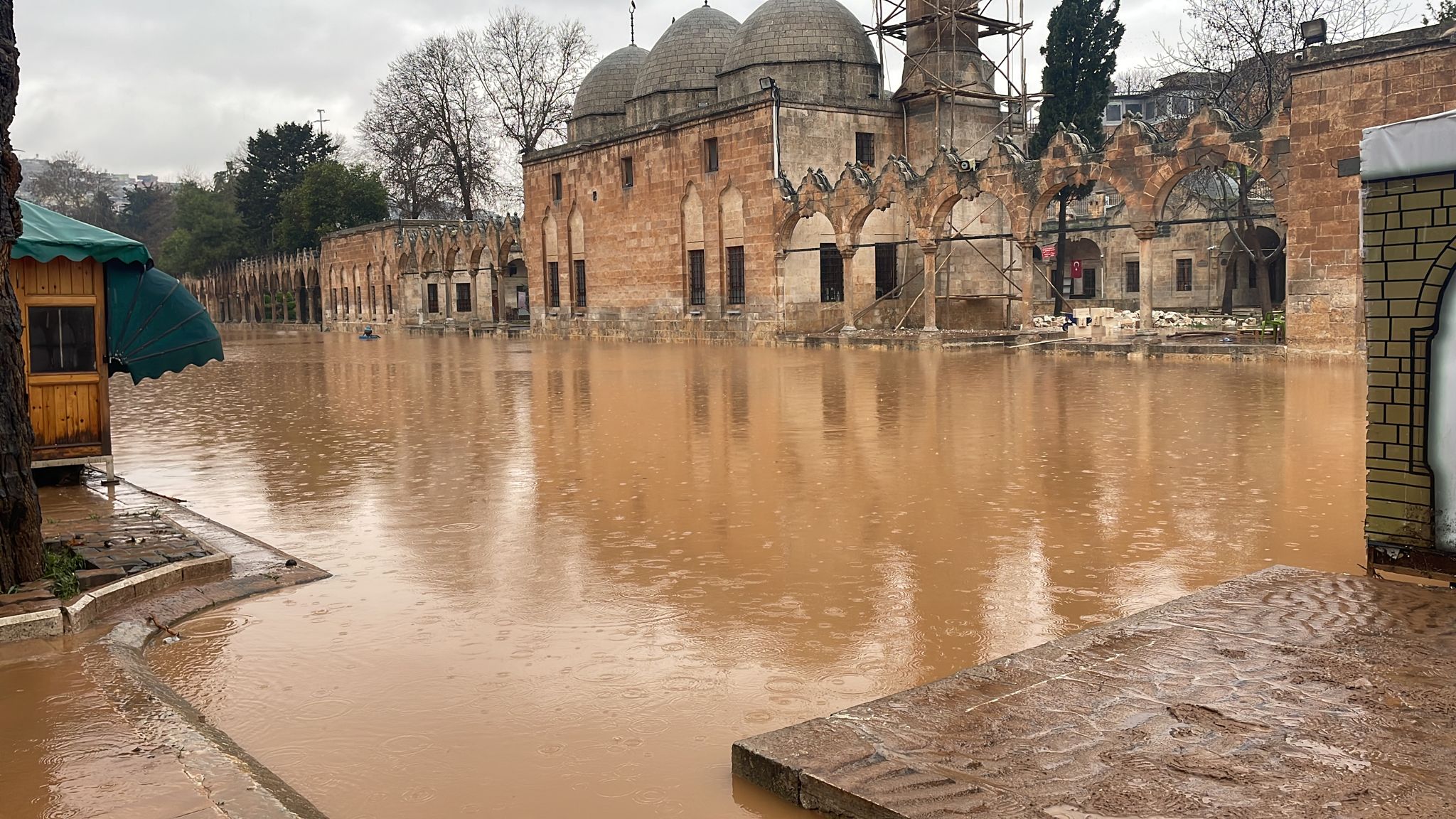 Şanlıurfa'da sağanak nedeniyle Balıklıgöl taştı