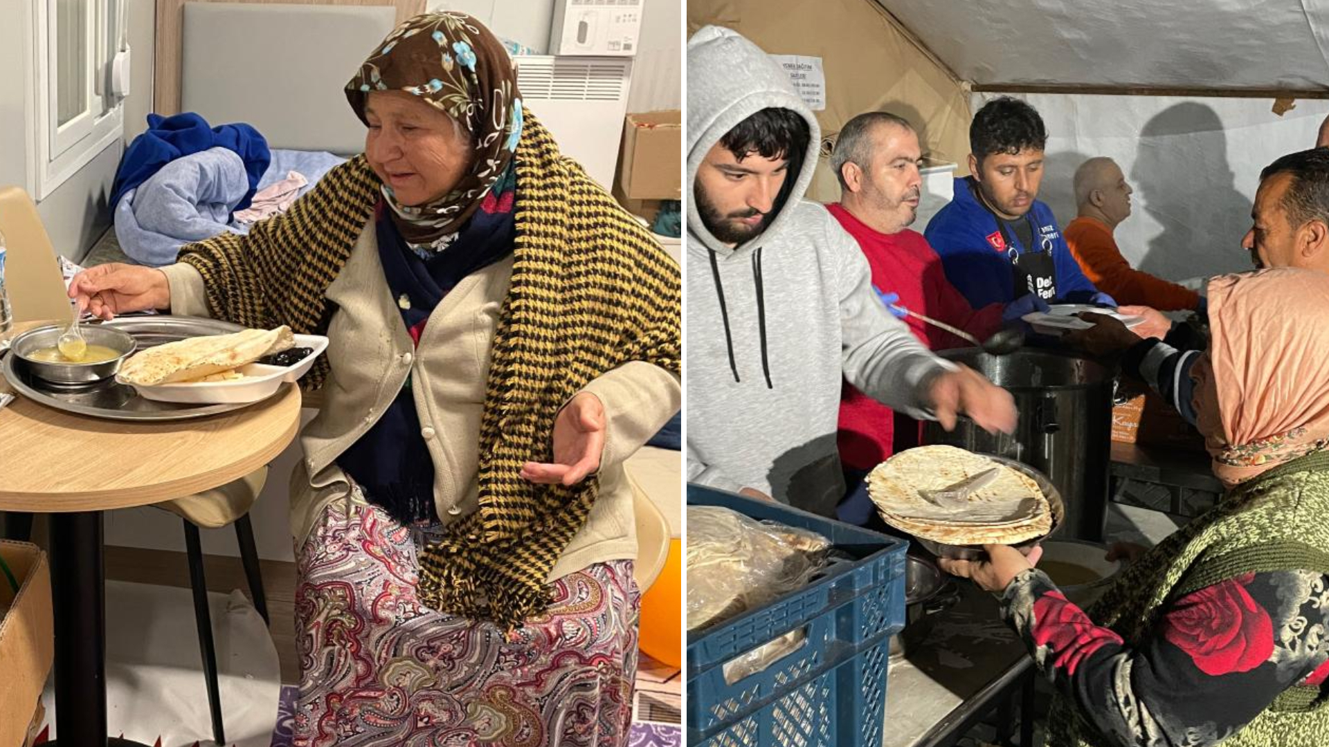 Hatay'daki gemi, çadır ve konteyner kentlerde ilk sahur yapıldı