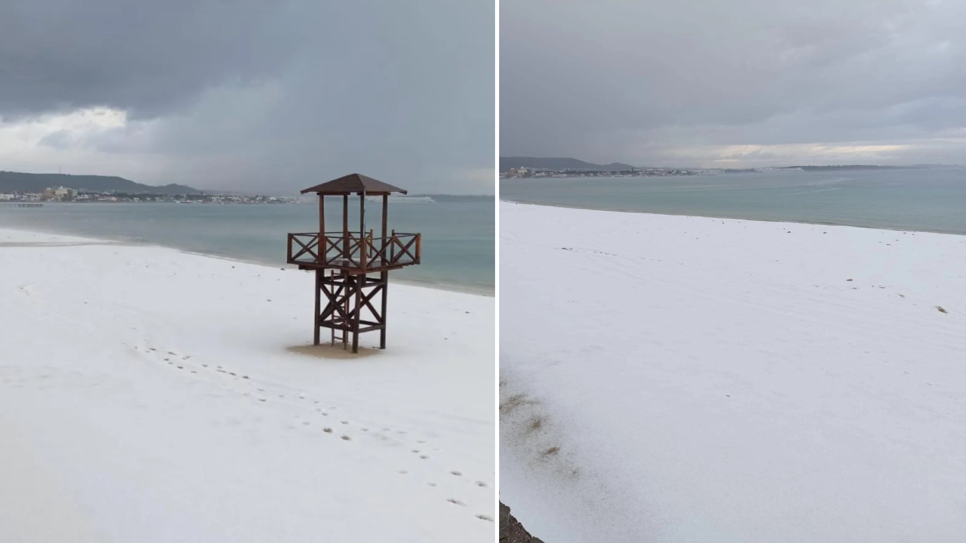 Dolunun etkili olduğu Çeşme'de ünlü plajlar beyaza büründü