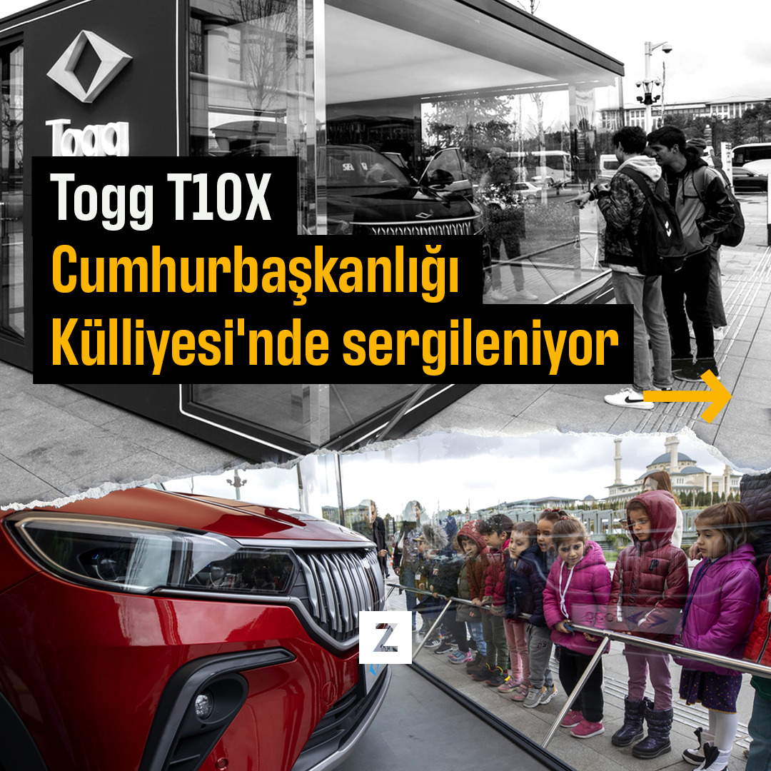 Togg T10X Cumhurbaşkanlığı Külliyesi'nde sergileniyor