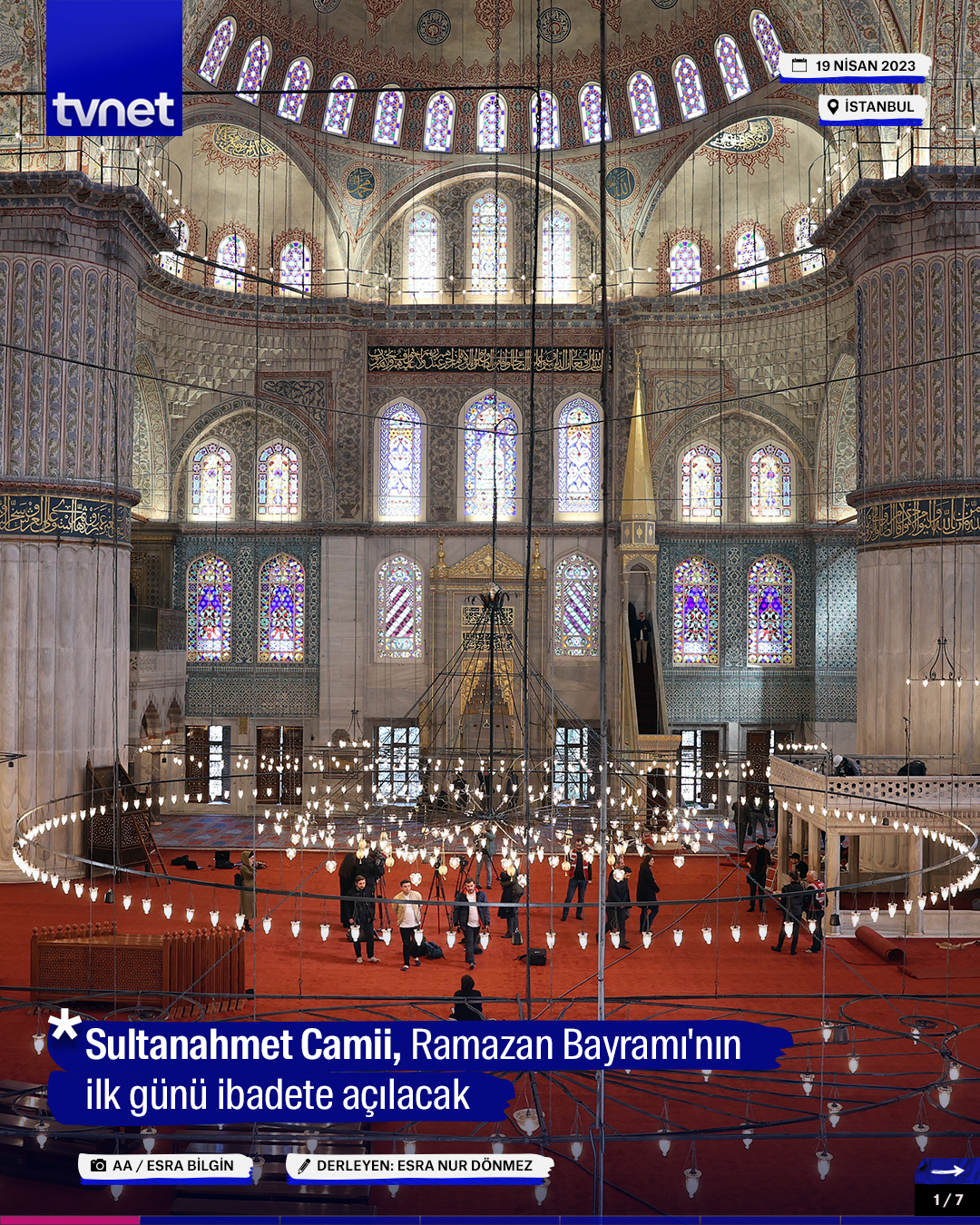 Sultanahmet Camii, Ramazan Bayramı'nın ilk günü ibadete açılacak