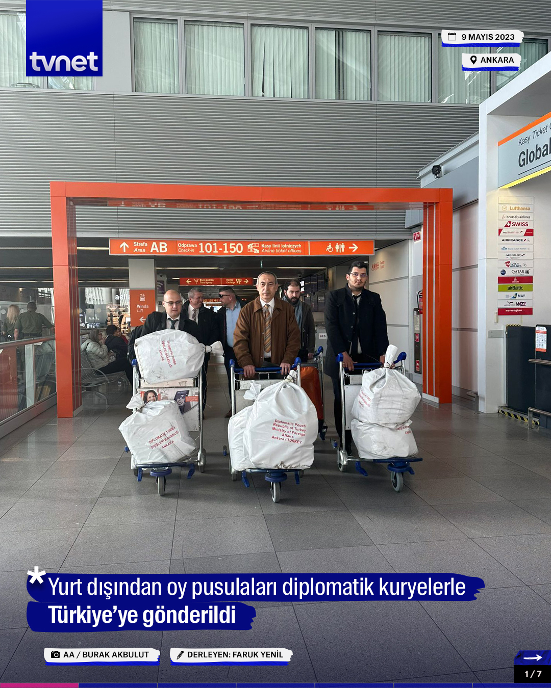 Yurt dışından oy pusulaları Türkiye'ye gönderildi