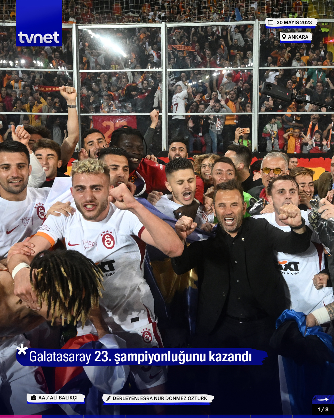 Galatasaray 23. şampiyonluğunu kazandı