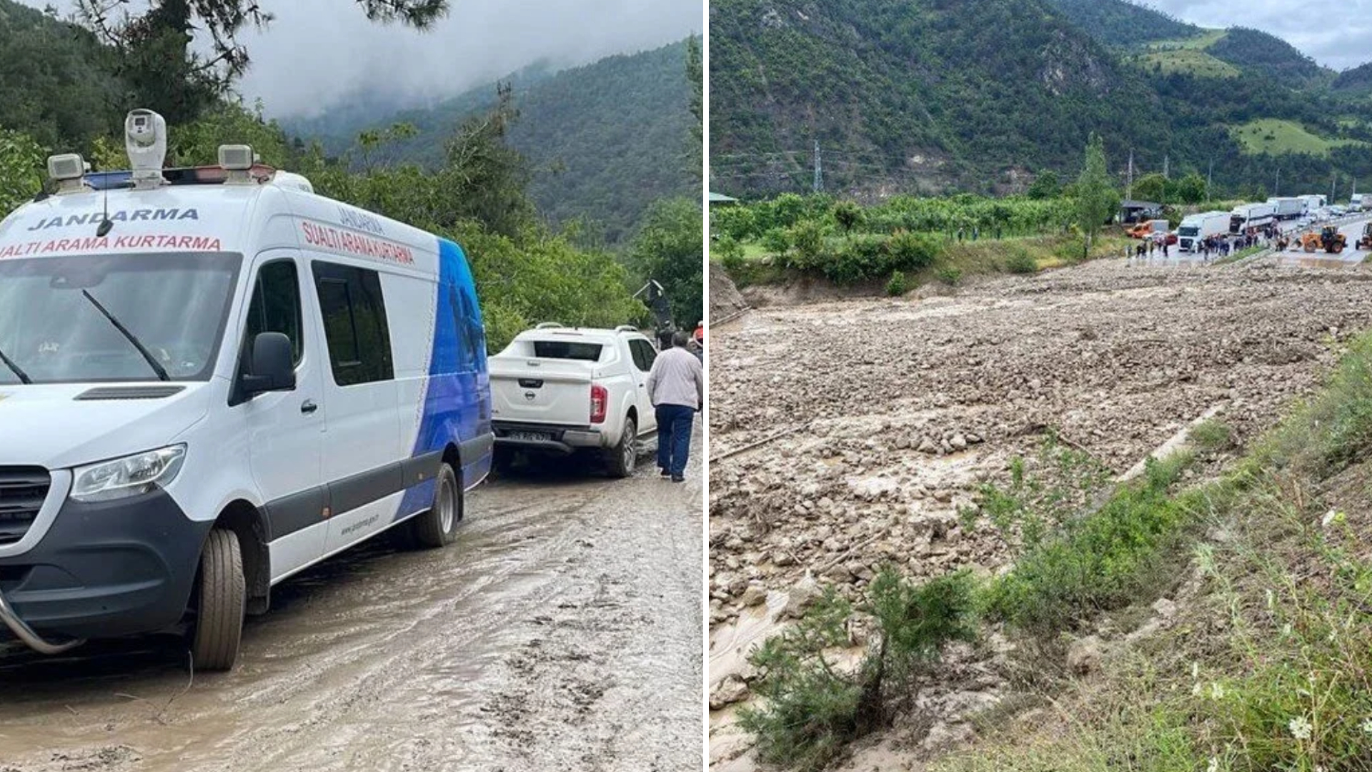 Amasya'da sel sularına kapılan iki kişi kayboldu