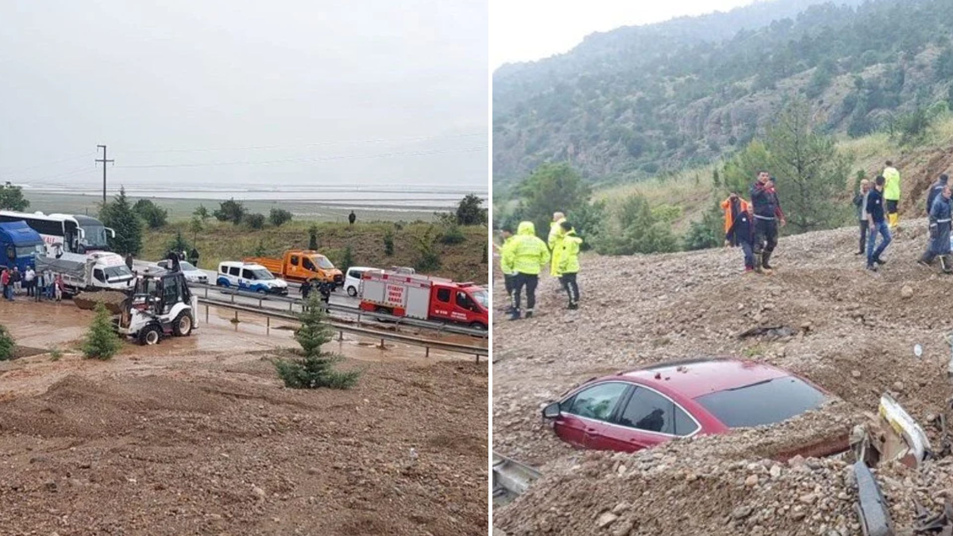 Şiddetli yağış sonrası heyelan meydana geldi: Bir kişi öldü, bir kişi yaralandı