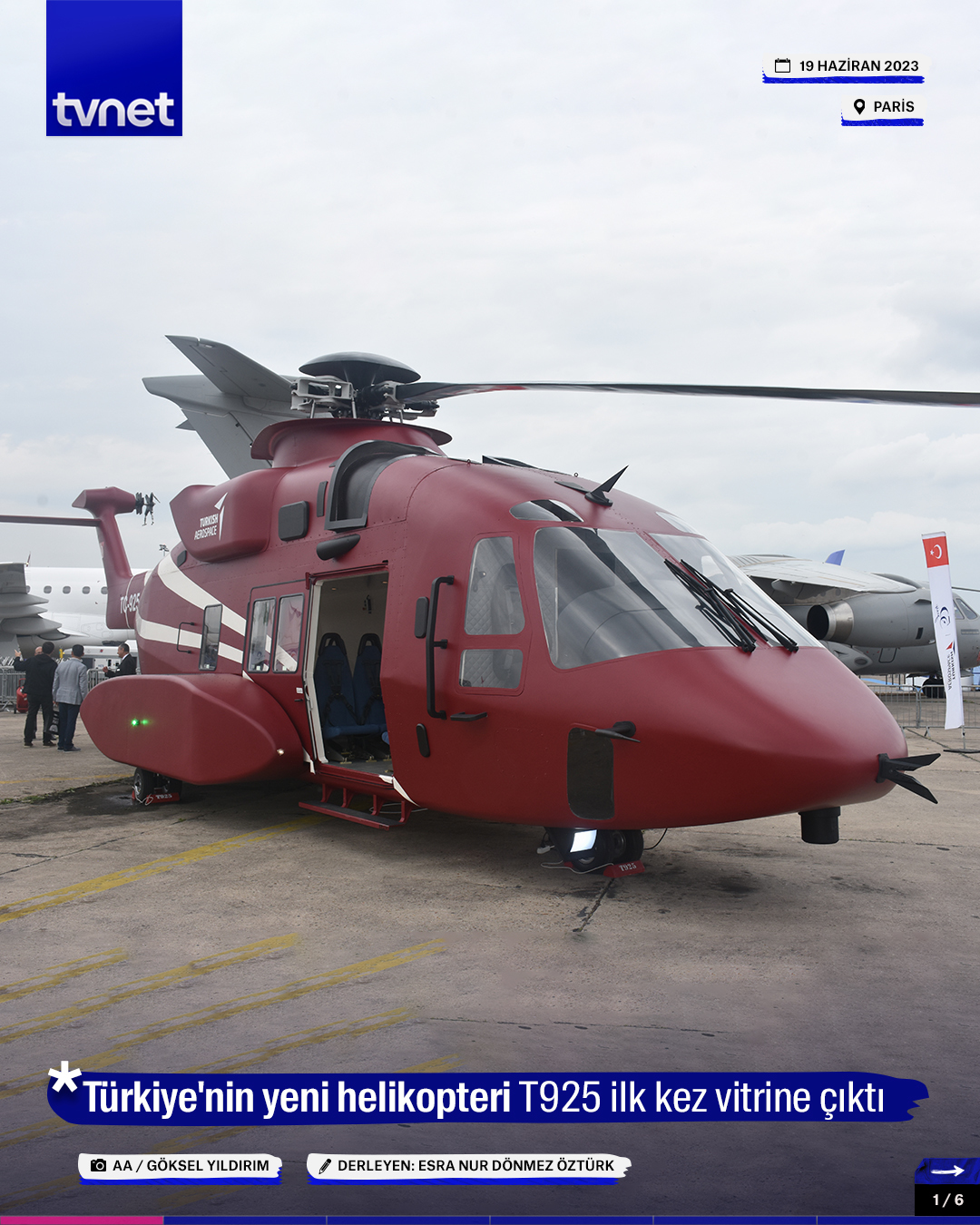 Türkiye'nin yeni helikopteri T925 ilk kez vitrine çıktı