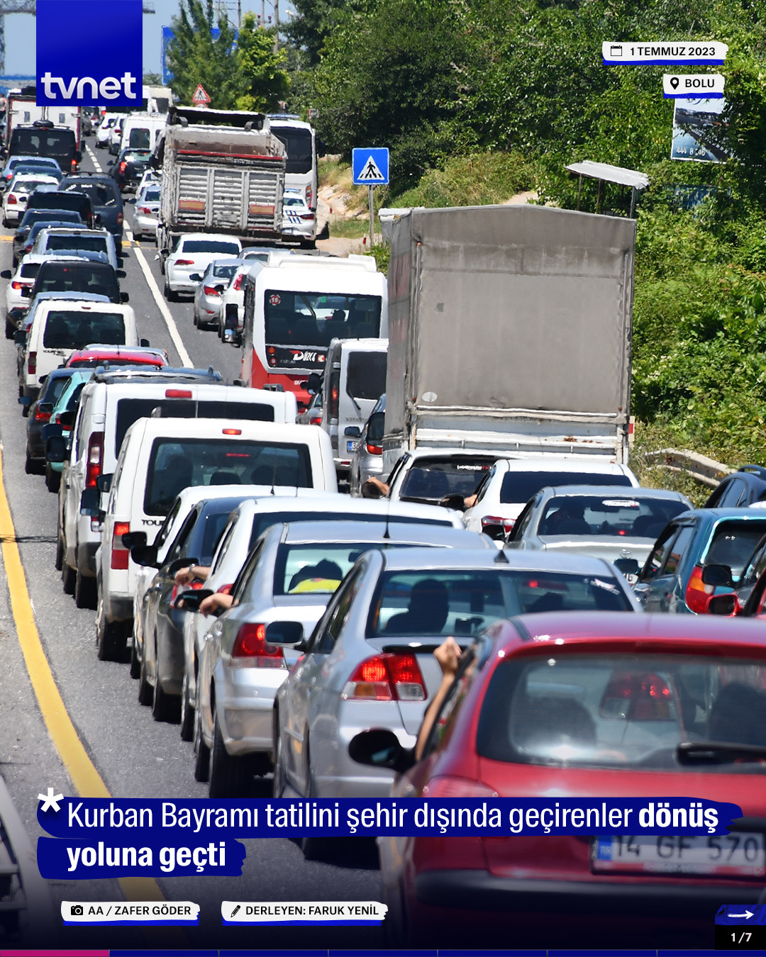 Tatil dönüşünde pek çok noktada trafik yoğunluğu yaşanıyor