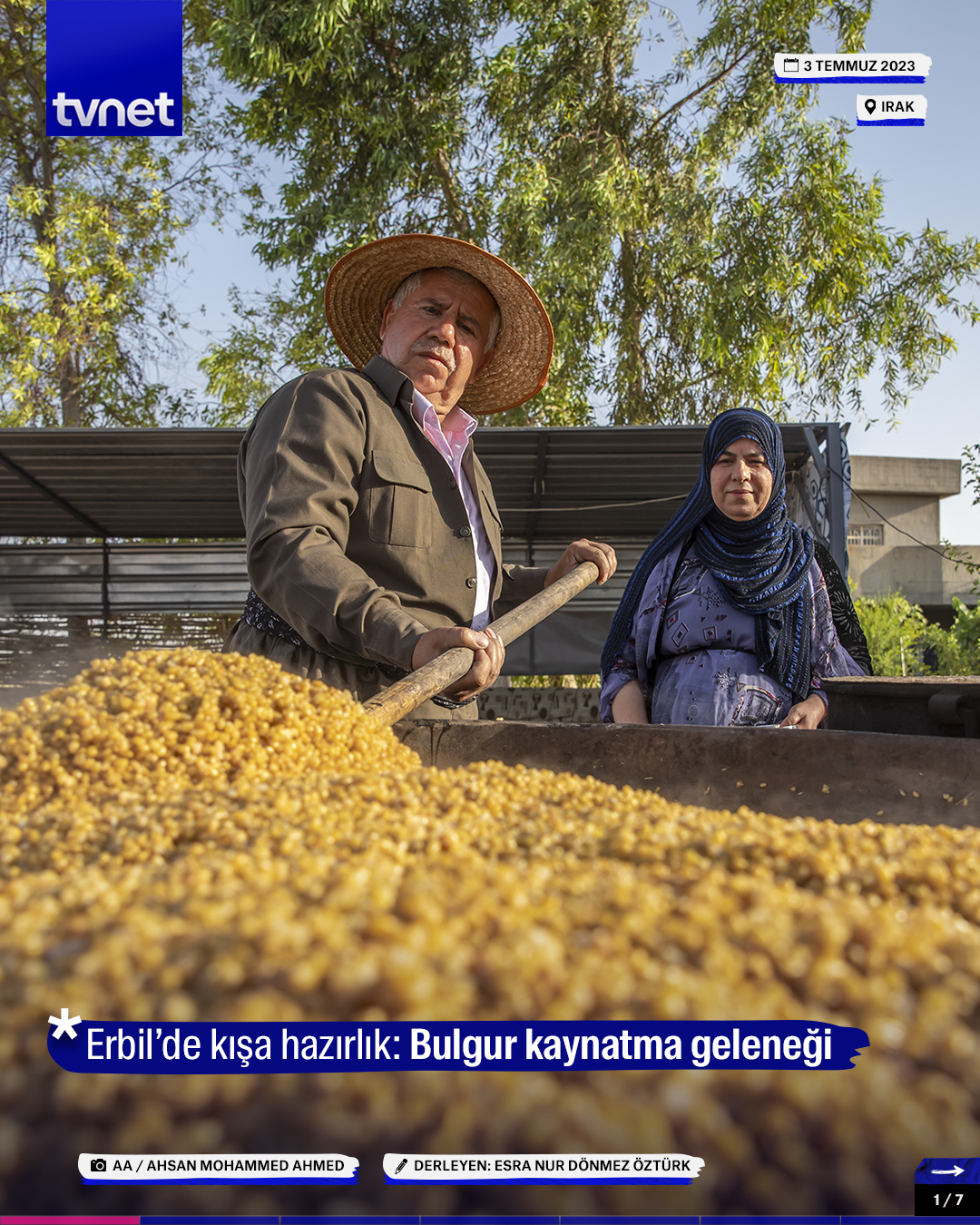 Erbil'de bulgur kaynatma geleneği