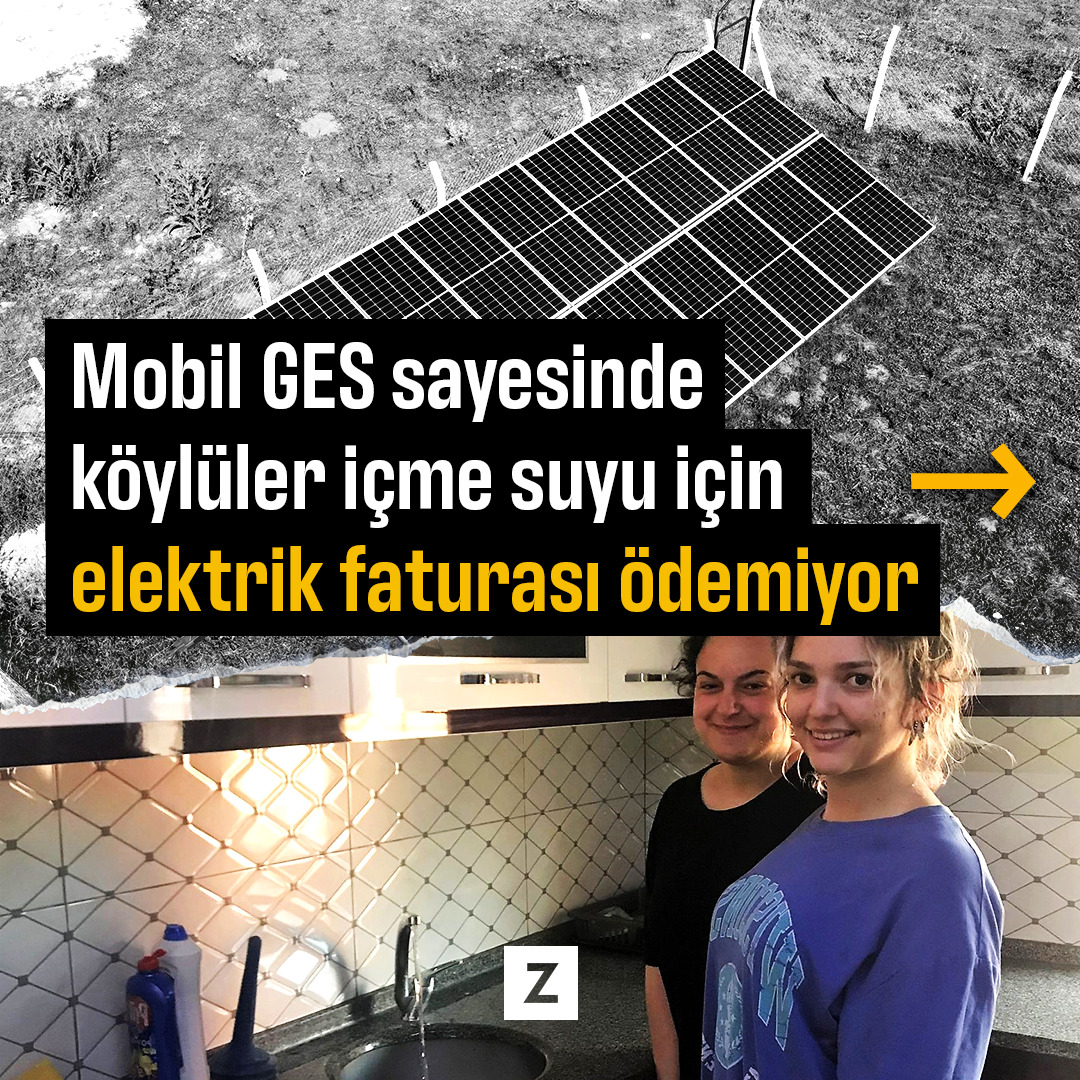 Mobil GES sayesinde köylüler içme suyu için elektrik faturası ödemiyor