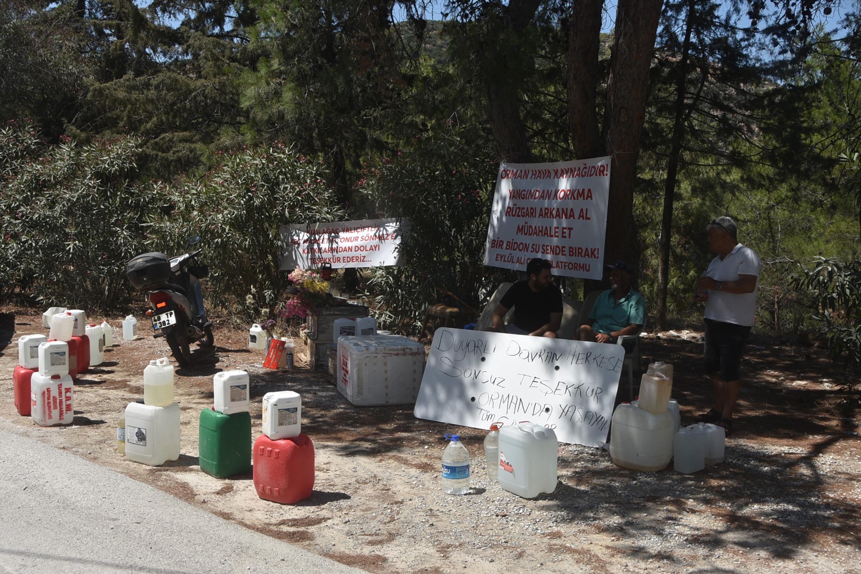 Bodrum'da orman yangınına karşı 'bidonlu' önlem