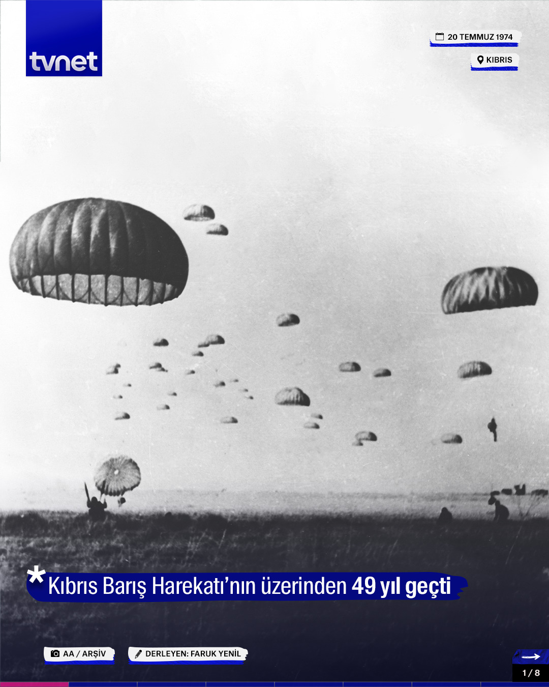Kıbrıs Barış Harekatı'nın üzerinden 49 yıl geçti