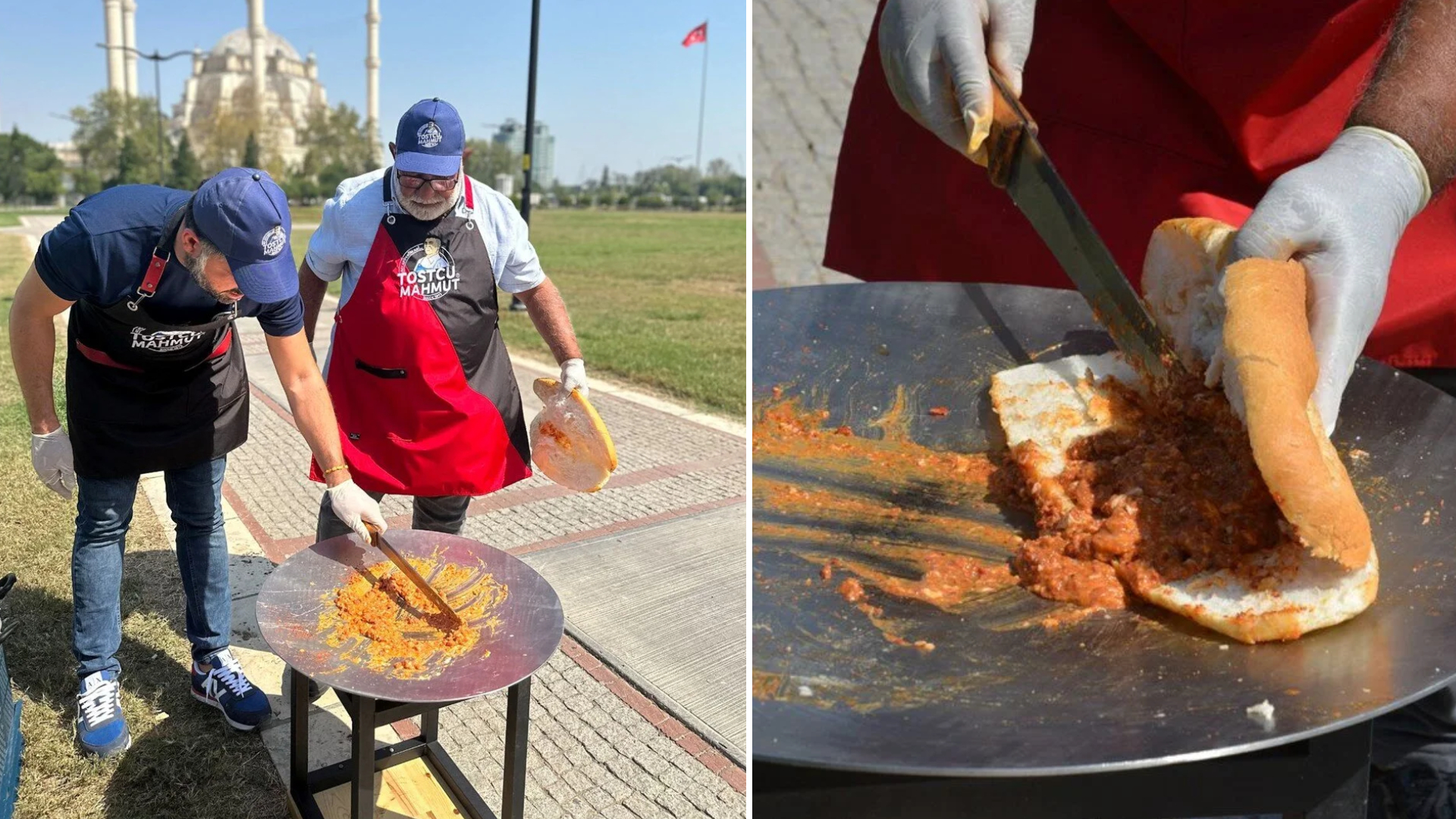 Adana'da sıcaklık 50 dereceyi aştı: Güneşte ısınan sacda tost pişirdiler