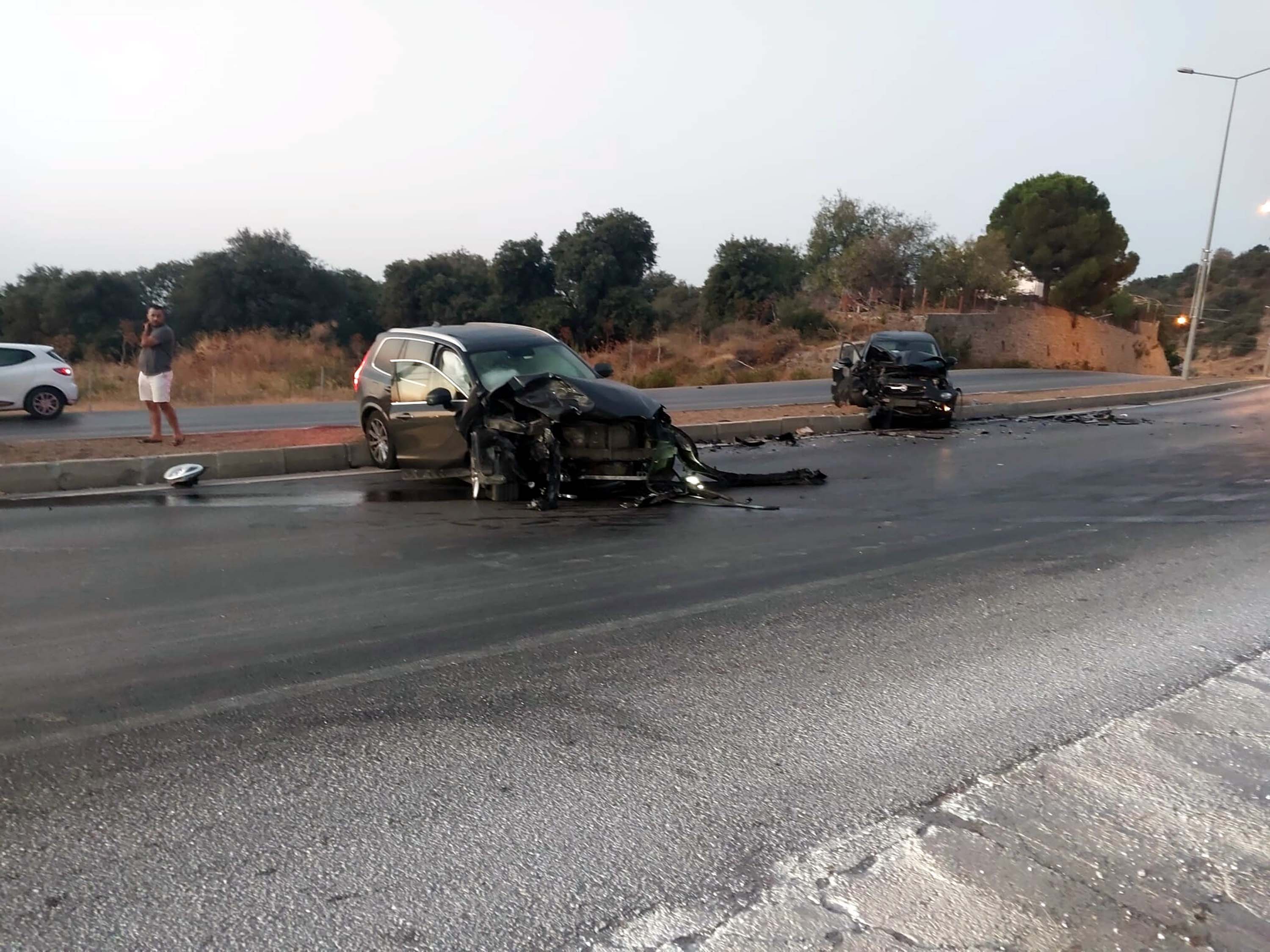 Olgun Şimşek Bodrum'da trafik kazası geçirdi