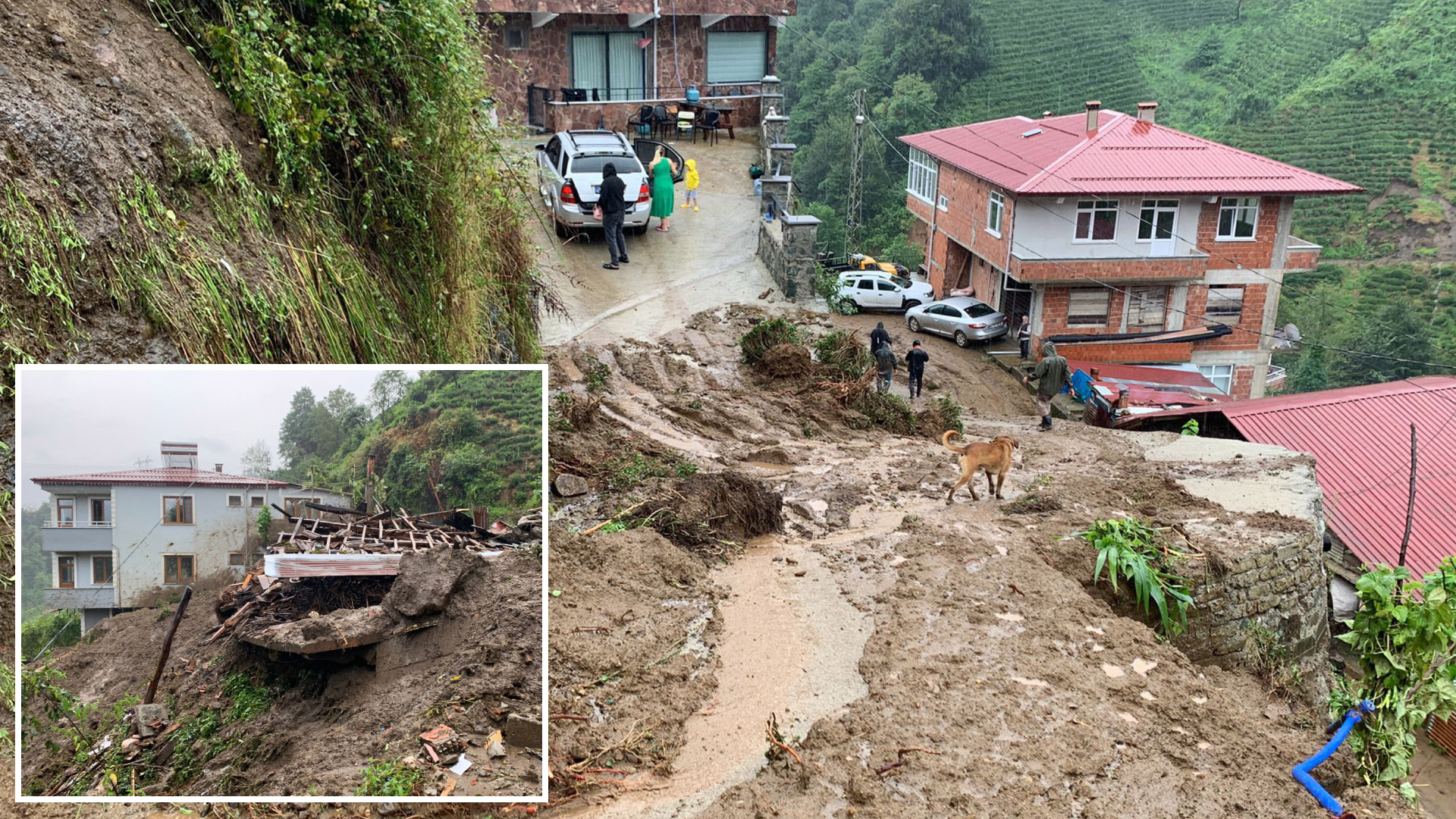 Rize'de sağanak yağış sel ve heyelana sebep oldu: 24 kişi tahliye edildi