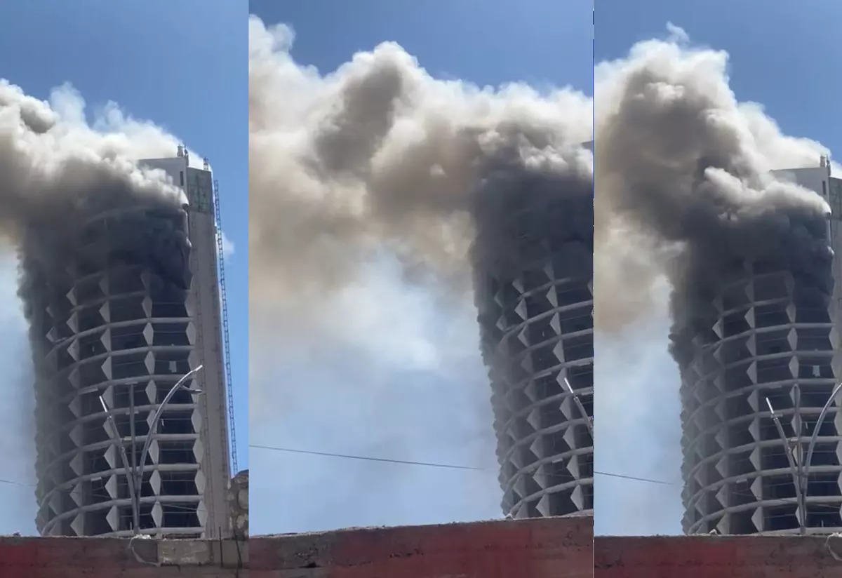 Gaziantep’te atıl haldeki otelde yangın çıktı