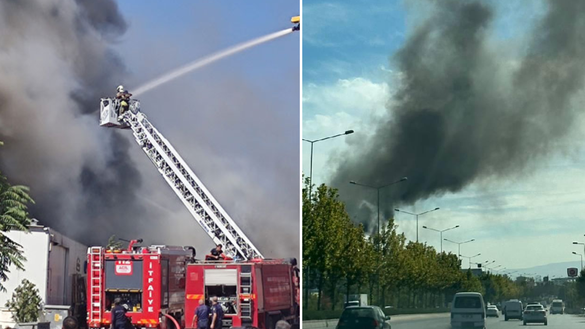 Ankara'da sanayi sitesinde yangın