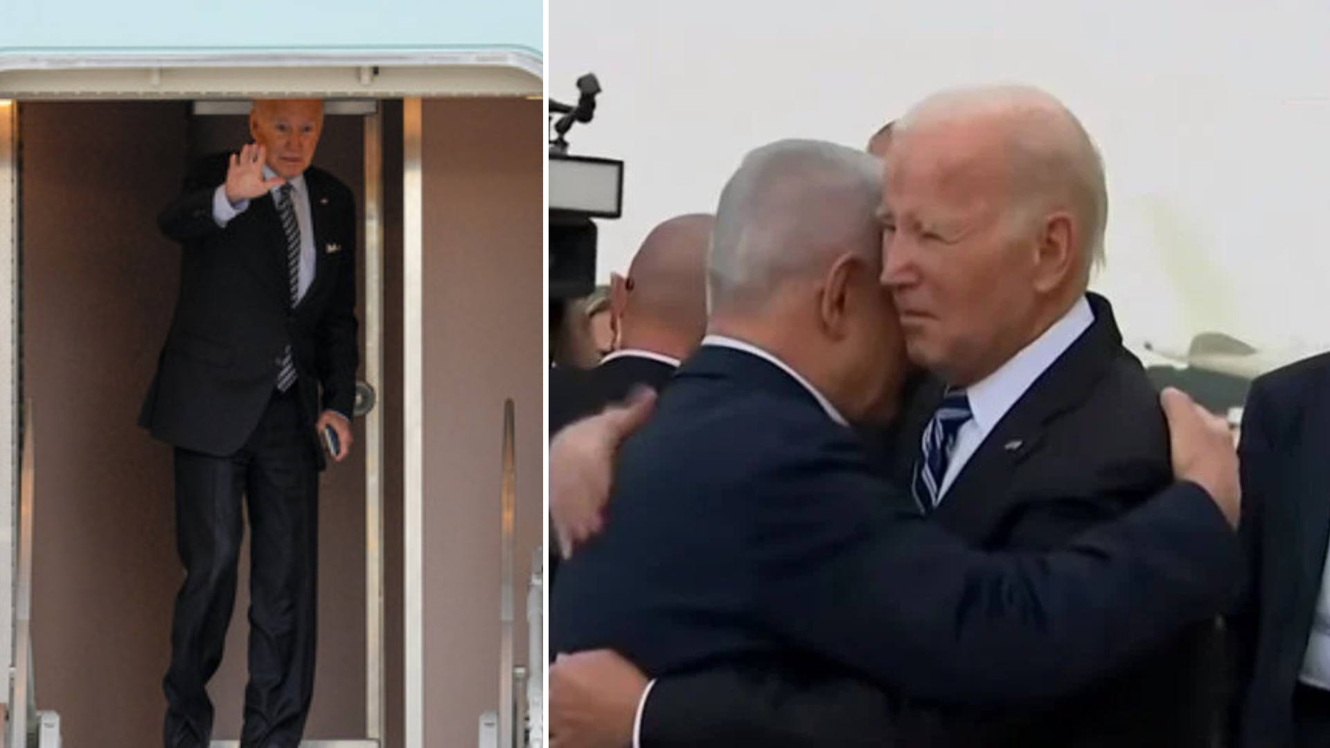 İsrail'e giden Biden Netenyahu tarafından karşılandı