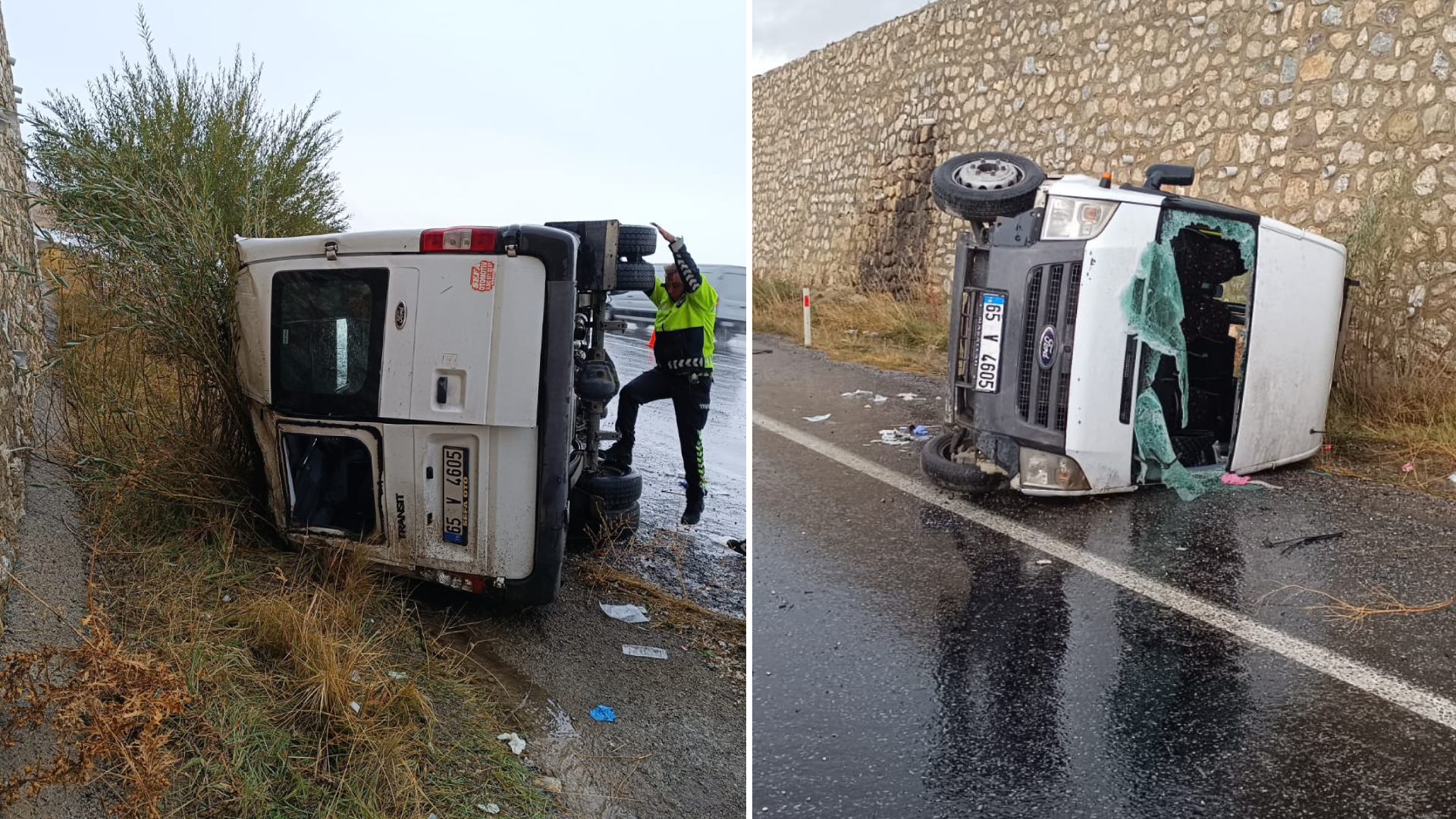 Van'da yolcu minibüsü devrildi: Çok sayıda kişi yaralandı