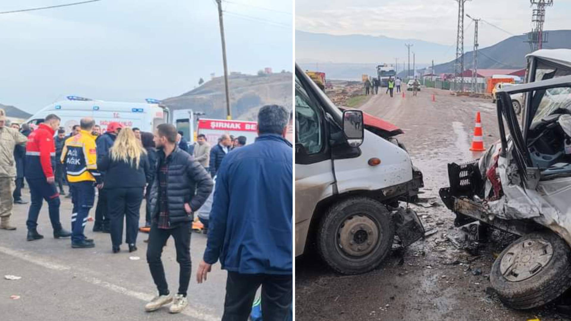 Şırnak’ta minibüsler çarpıştı: 16 yaralı