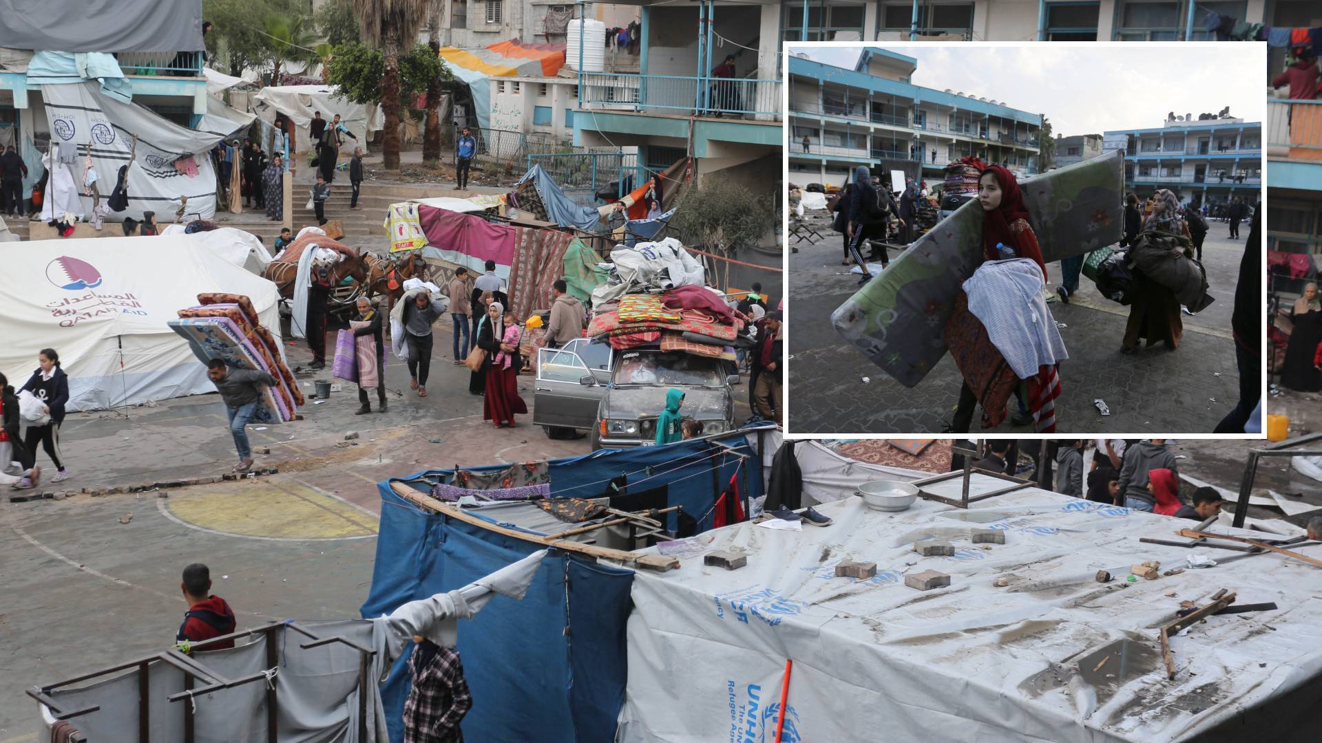 İsrail UNRWA'ya bağlı el-Magazi Okulu'na saldırı düzenledi