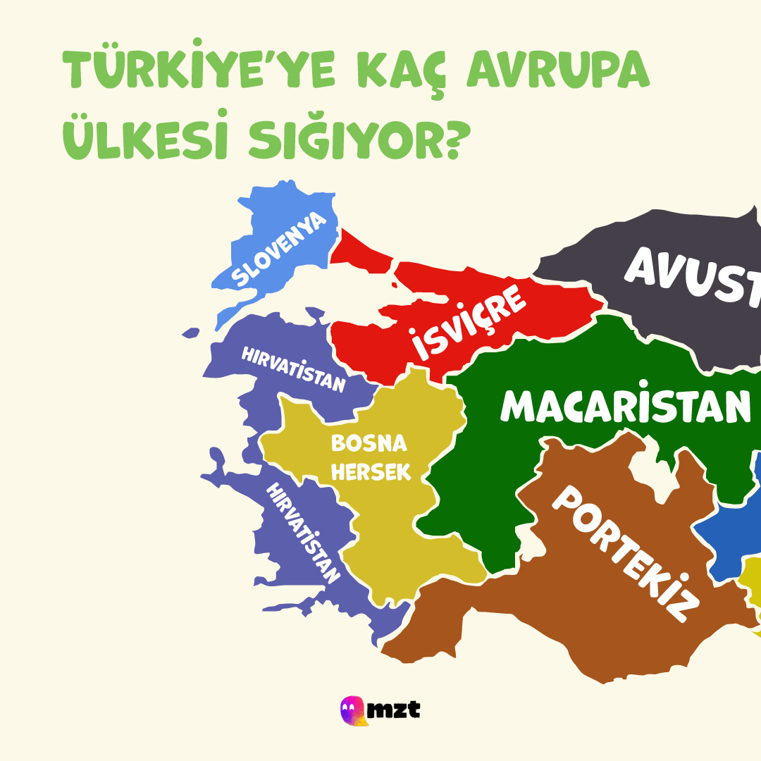 Türkiye'ye kaç tane ülke sığıyor