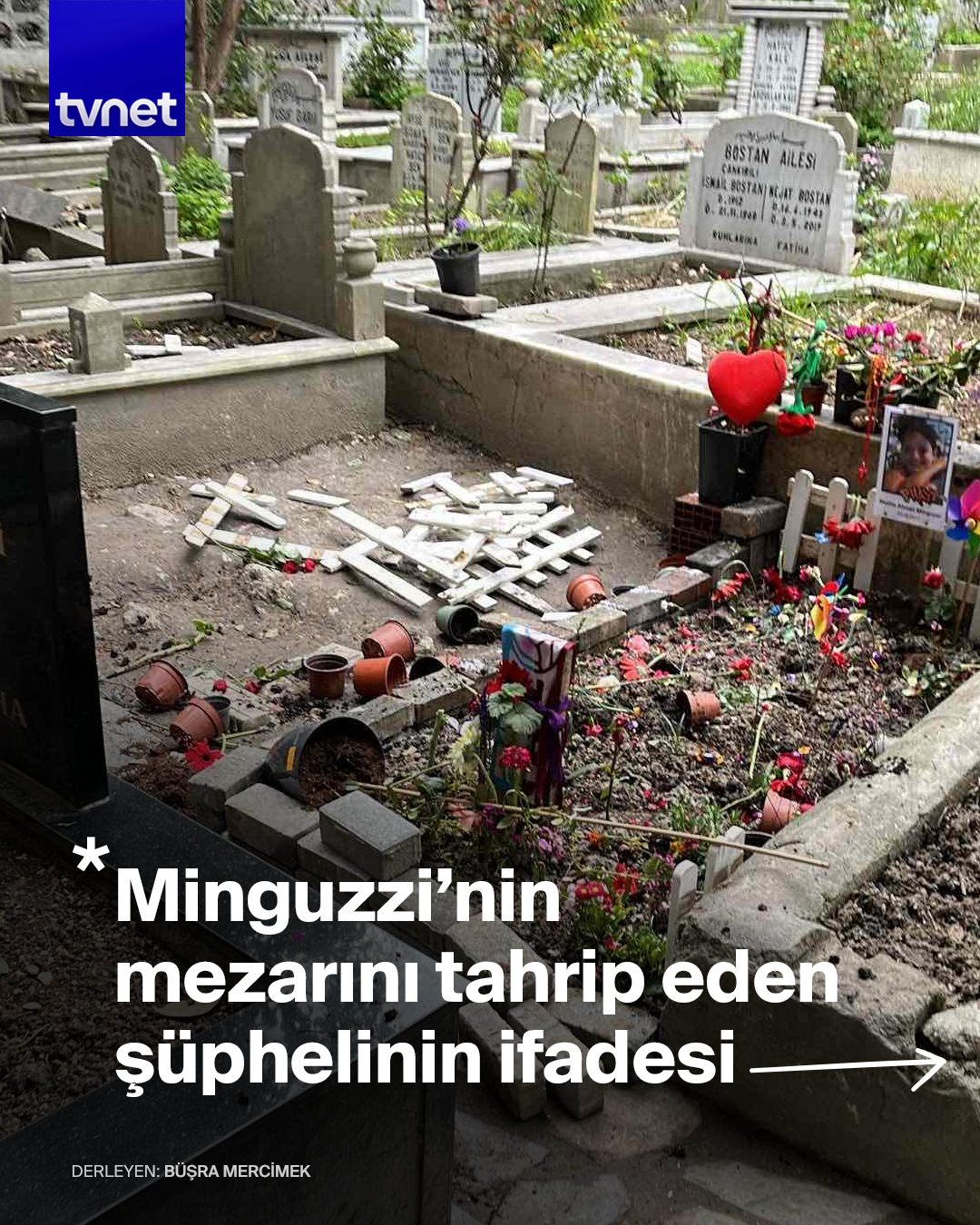 Minguzzi'nin mezarını tahrip etmişti: Ayağım takıldı sinirlendim