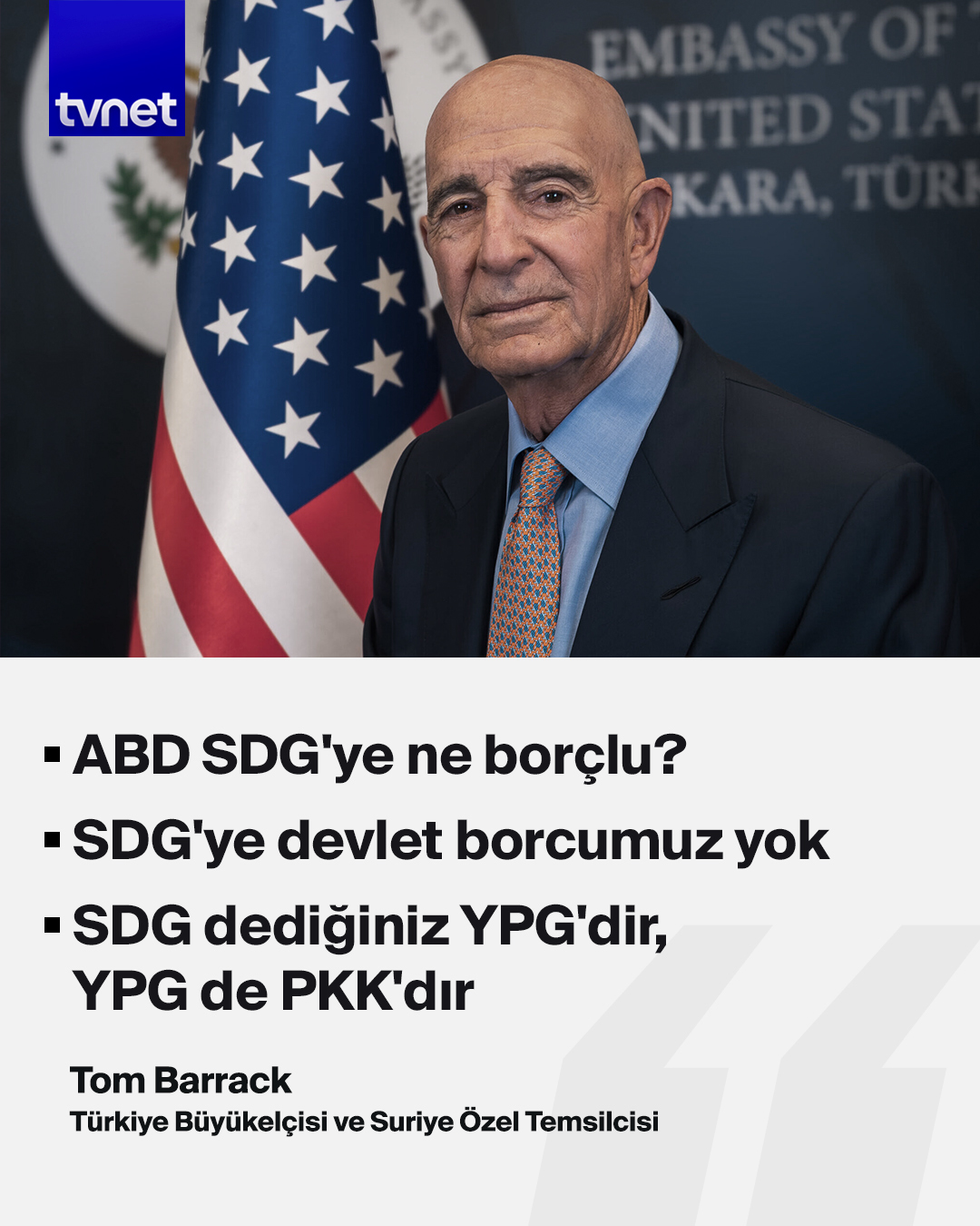 ABD: SDG'ye devlet kurma borcumuz yok