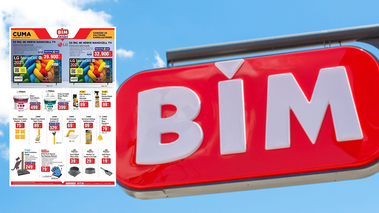 BİM AKTÜEL KATALOĞU | 26 Eylül BİM aktüel kataloğunda bu Cuma neler var? Kahve makinesi, buharlı ütü, ocak seti, çaycı...