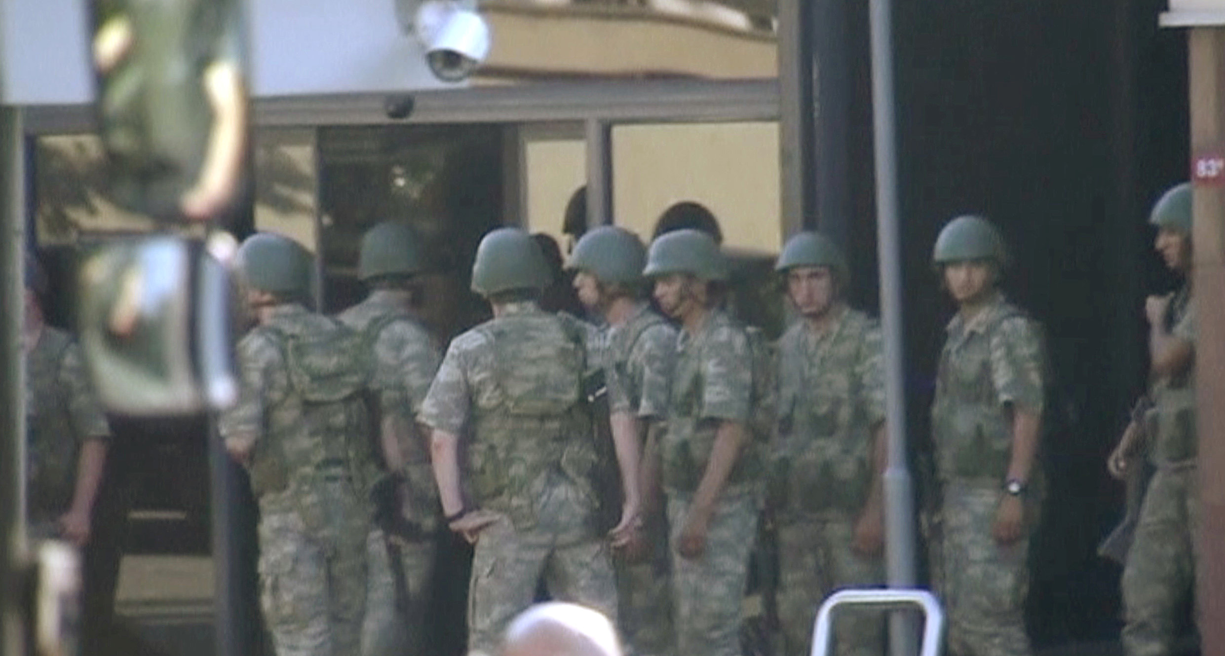 Coup soldiers surrendering.