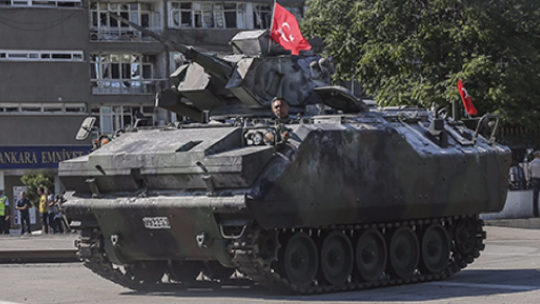 Tanks in Ankara withdrew to the barracks