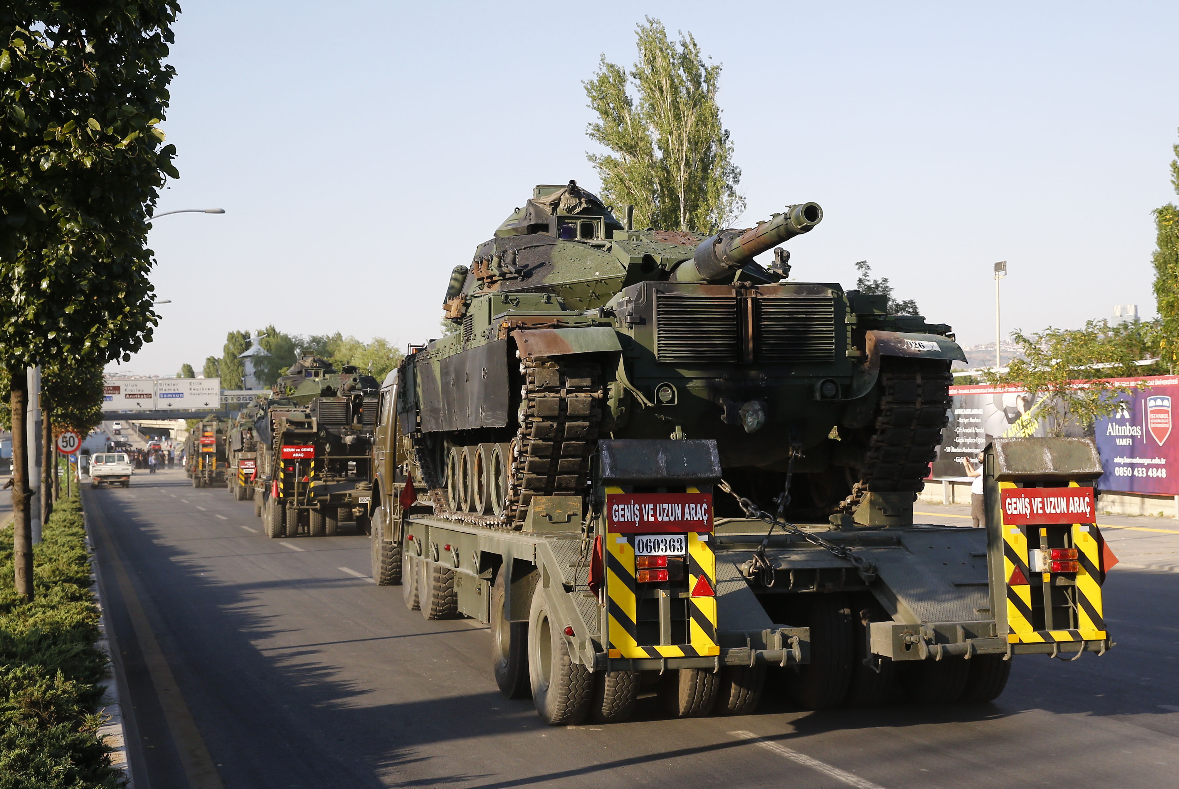 Military vehicles seized and brought to the General Staff quarters by coup-plotter traitors were returned to their respective troops.