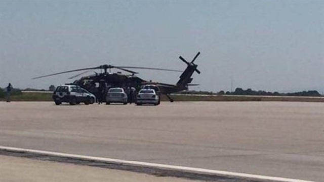 1	Eight FETÖ soldiers escaped to Greece in a Sikorsky helicopter when the coup attempt failed.