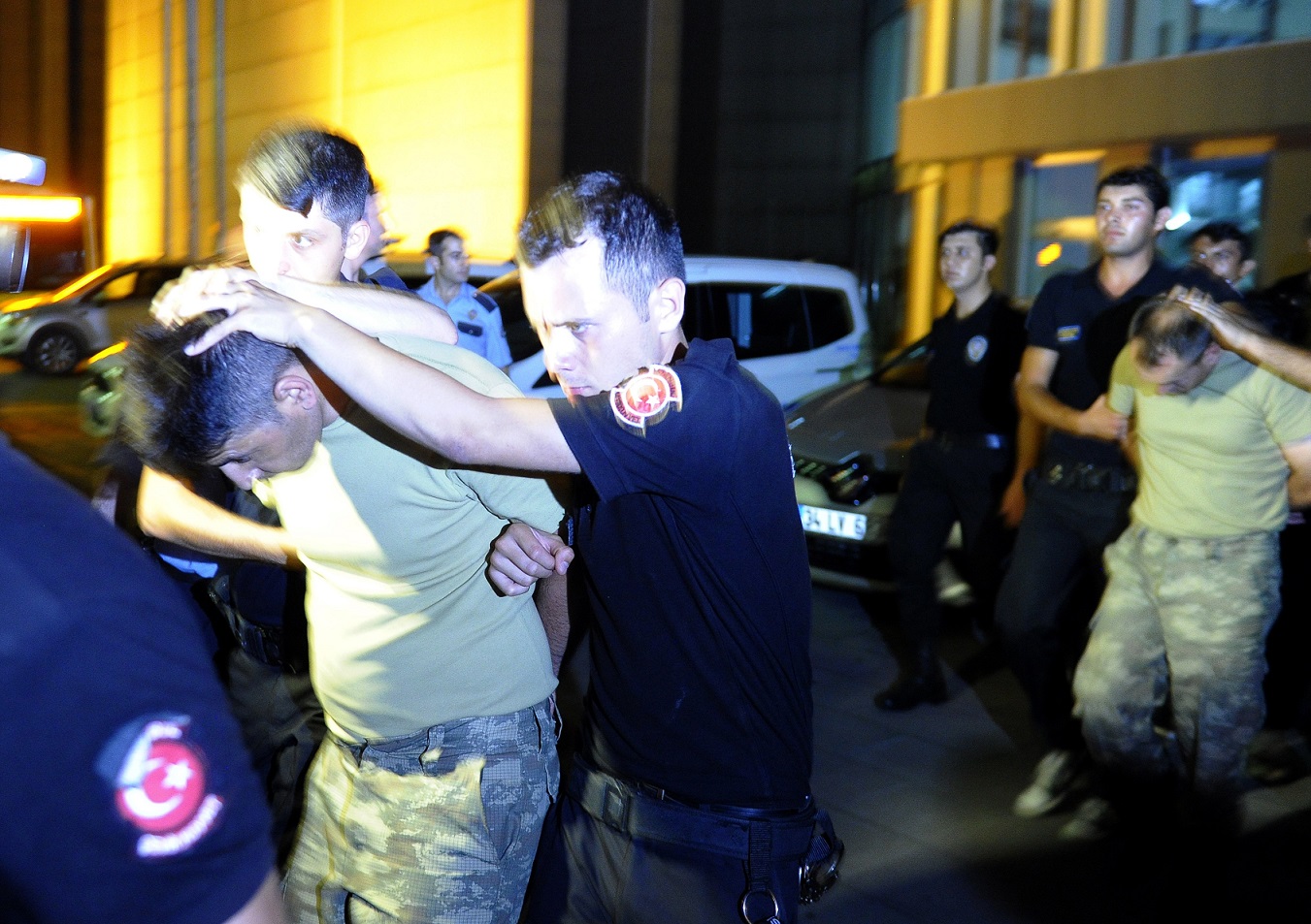 Police took 45 soldiers involved in the coup attempt into custody at Atatürk Airport.